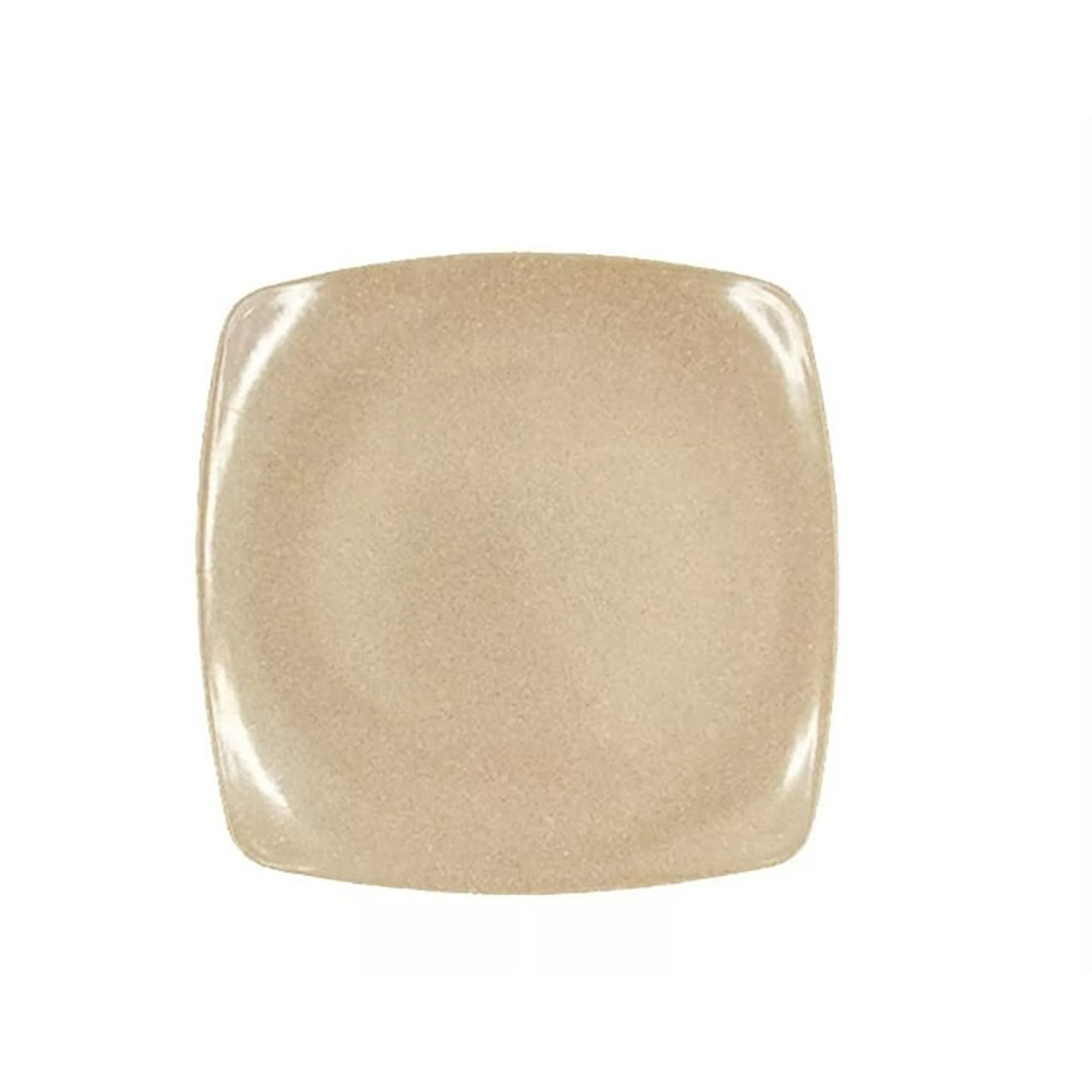 Ecosoulife - Plato Pequeño Biodegradable, Reutilizable De Cáscara De Arroz 20 Cm – 100% Ecológico