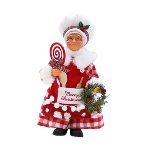 Bothyi - Figura De La Sra. Claus, Chef De Navidad, Muñeca De Juguete Para Suministros De Fiesta Con Chimenea, Estilo Hogareño C