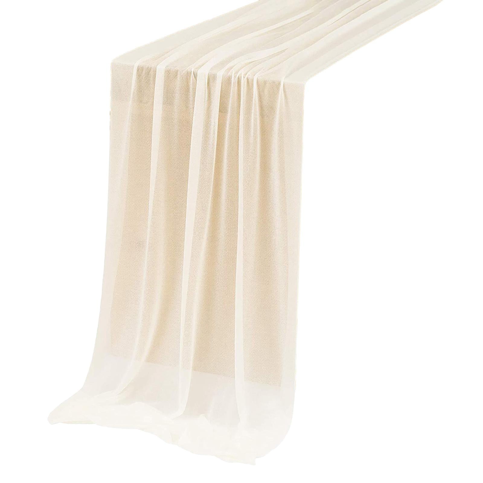 Magideal - De Romántico De Mantel De Para Navidad Baby Shower Banquetes Decoración De Tocador , 70x300cm Blanco 70x300cm