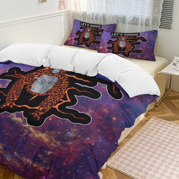 Fire Galaxy Lets Goooo Gorilla Tag Comforter Set Soft 3 Pcs Twin Bedding Sets Thicken for All Season