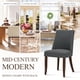 thumbnail image 3 of Juego de 4 sillas de comedor tapizadas COLAMY en gris oscuro con madera, 3 of 5