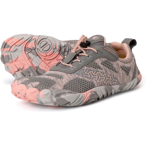 Zapatillas De Trail Running Joomra Barefoot Para Mujer, Talla 37, Gris Y Rosa