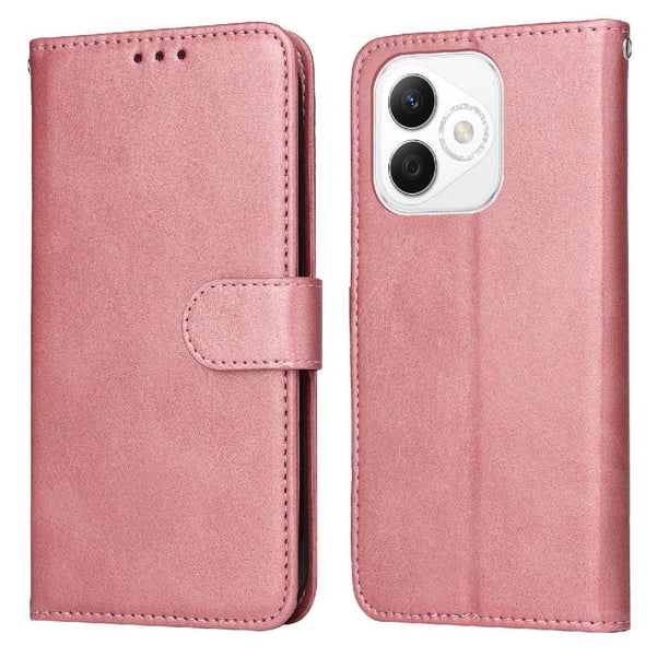 Funda Billetera para Honor X60i con Porta Tarjetas y Soporte Ajustable Rosa