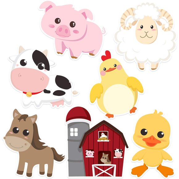 Recortables Blulu 35 piezas de animales de granja para decoración de Acción de Gracias