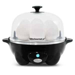 Máquina Para Cocer Huevos Elite Gourmet Egc-007B# Rapid, 7 Huevos, Color Negro