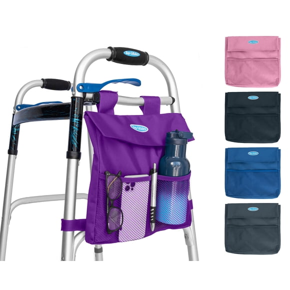 Minibolsa Walker Side con cierre en la parte superior, universal, 5 bolsillos, color morado