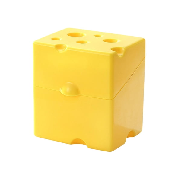 Caja De Queso Con Tapa Abatible, Contenedor Portátil Fácil De Limpiar Para Rebanadas De Queso