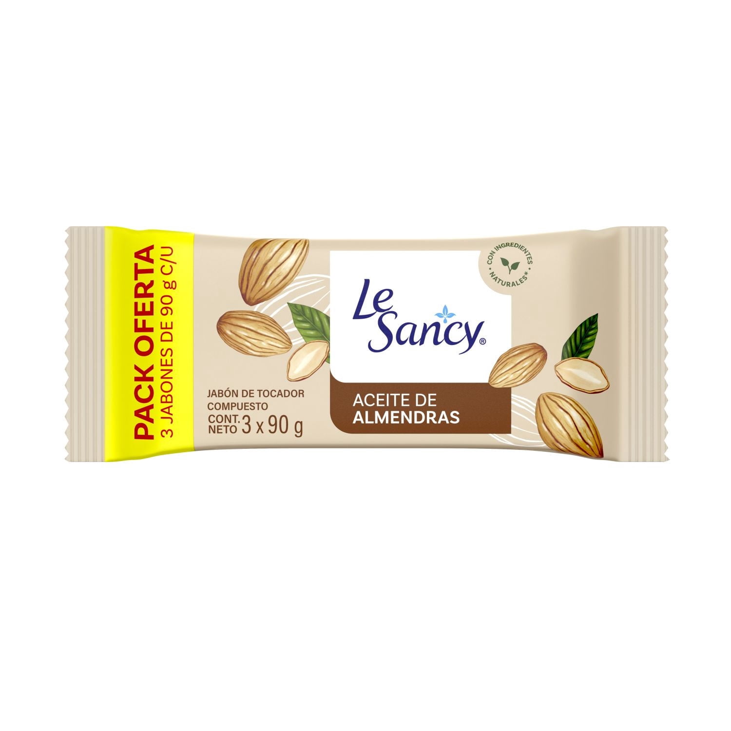 Jabon en Barra Le sancy aceite almendras, 270 g