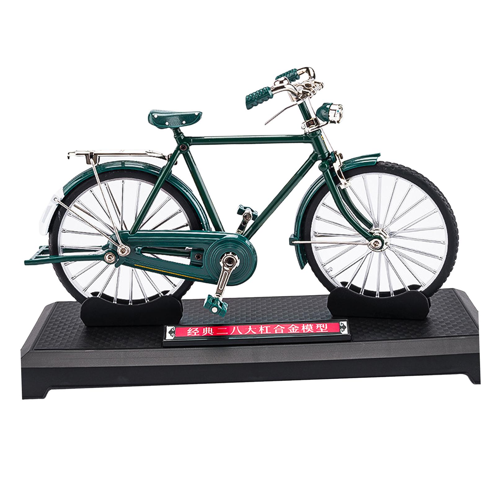 Magideal - Bicicletas Retro Adornos Suministros Decoración De Mesa Decoración De Dedos Decoración De Aleación Delicada Simulación Clásica Para Cumpleaños Montaña , Verde