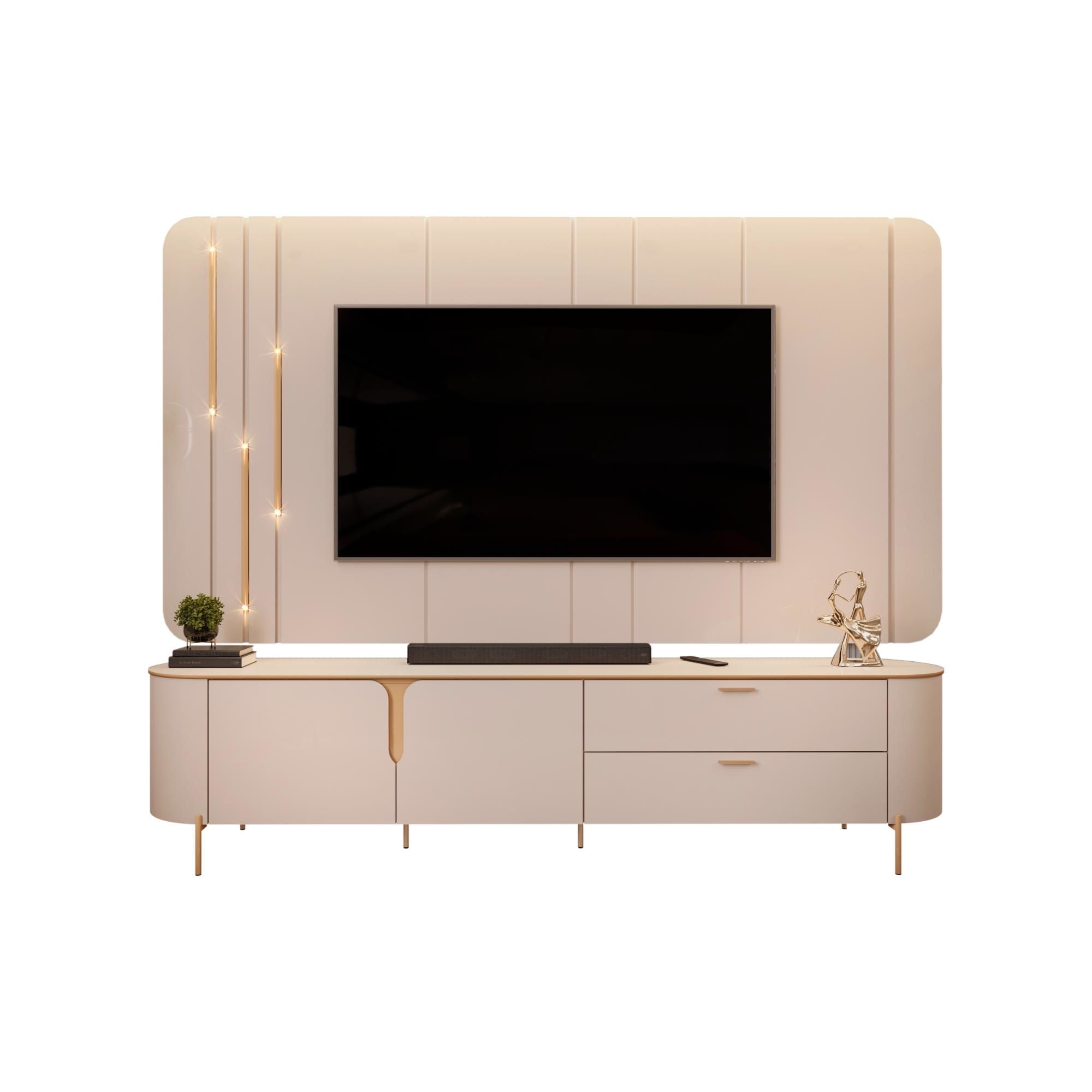 Di Poretti Design - Panel Tv 70"" Est1047 Celine Blanco