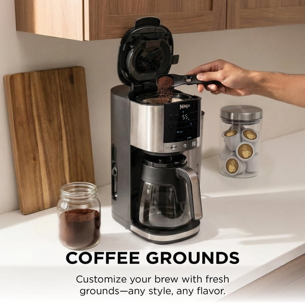 Cafetera Ninja DualBrew GP161 con jarra de acero inoxidable para