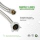 thumbnail image 3 of Línea de suministro de agua para inodoro HIGHCRAFT flexible 60 cm de acero inoxidable, 3 of 7