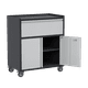 thumbnail image 2 of Gabinete metalico 2 puertas 1 cajon con ruedas, 2 of 2