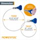 thumbnail image 4 of Reductor de cono de manguera POWERTEC 70338-P2 de 4 pulgadas a 2-1/2 pulgadas con abrazaderas, 4 of 7