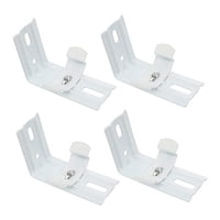 Magideal - Paquete De 4 Soportes Portátiles Para Persianas De Hierro, Soportes De Montaje Para Rieles De Ventana, Herrajes Profesionales Para Montaje De Rieles D
