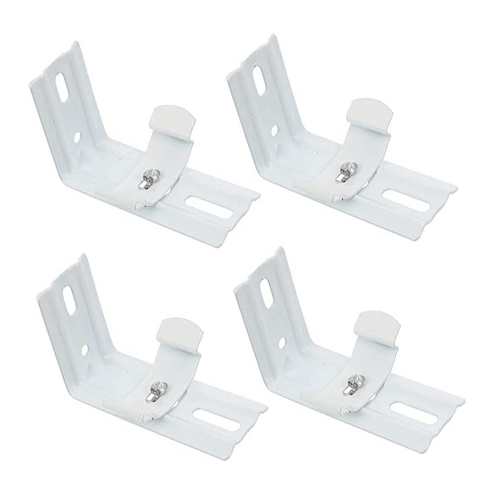 Magideal - Paquete De 4 Soportes Portátiles Para Persianas De Hierro, Soportes De Montaje Para Rieles De Ventana, Herrajes Profesionales Para Montaje De Rieles D