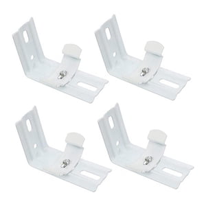 Magideal - Paquete De 4 Soportes Portátiles Para Persianas De Hierro, Soportes De Montaje Para Rieles De Ventana, Herrajes Profesionales Para Montaje De Rieles D