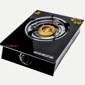 Line - Cocina Encimera A Gas Licuado Vidrio 1 Plato Cocinilla Negro