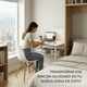 thumbnail image 5 of Escritorio Home Office Compacto Minimalista Con Repisa Blanco, 5 of 10