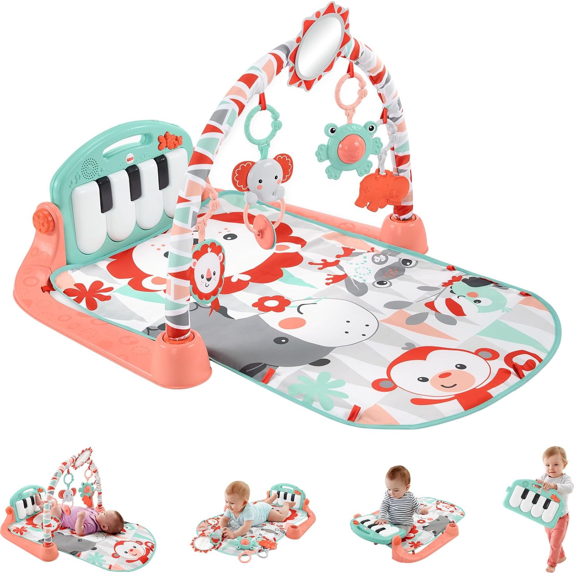 Gimnasio Musical Para Bebé Fisher-price Alfombra Kick & Play Con Piano