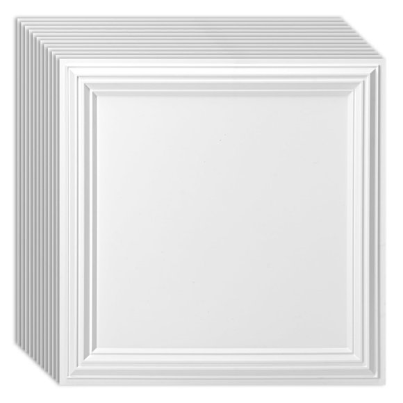 Baldosas Art3d 12 unidades 61x61 cm PVC impermeable para techo