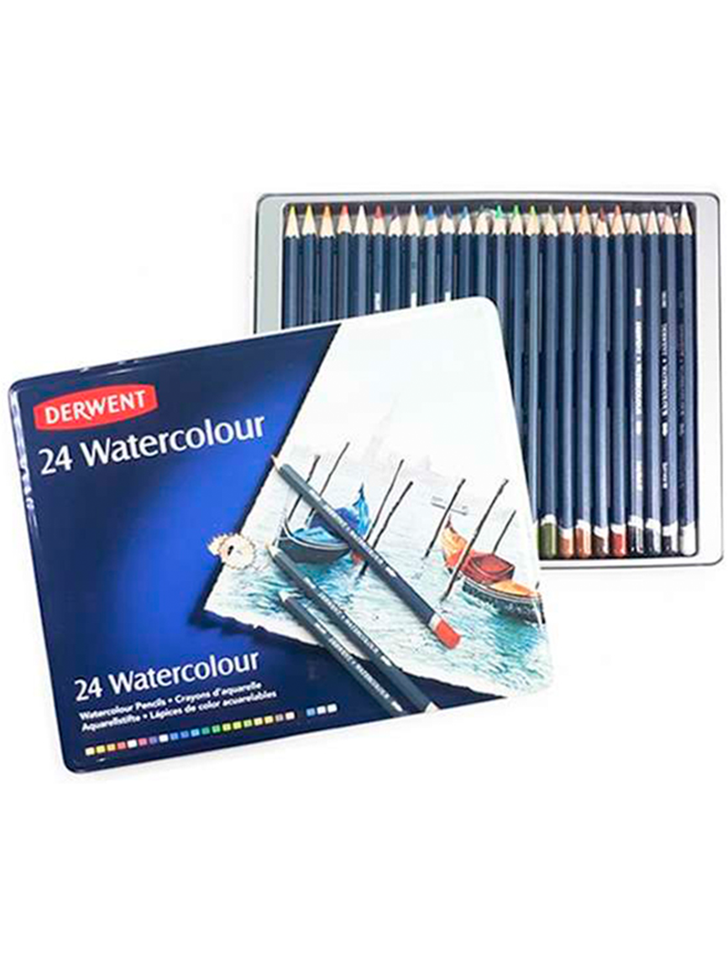 Lápices De Colores Acuarelables Derwent Set 24