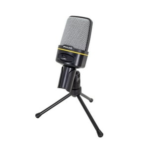 Philco - Microfono Condensador Semi Profesional Jack 3.5 Con Tripode