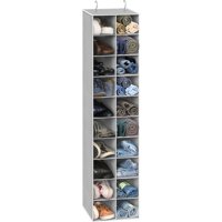 Organizador De Zapatos Simple Houseware Con 20 Compartimentos, Estantes Grises