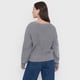 thumbnail image 2 of Sweater Mujer Gris Cuello V Corona, 2 of 5