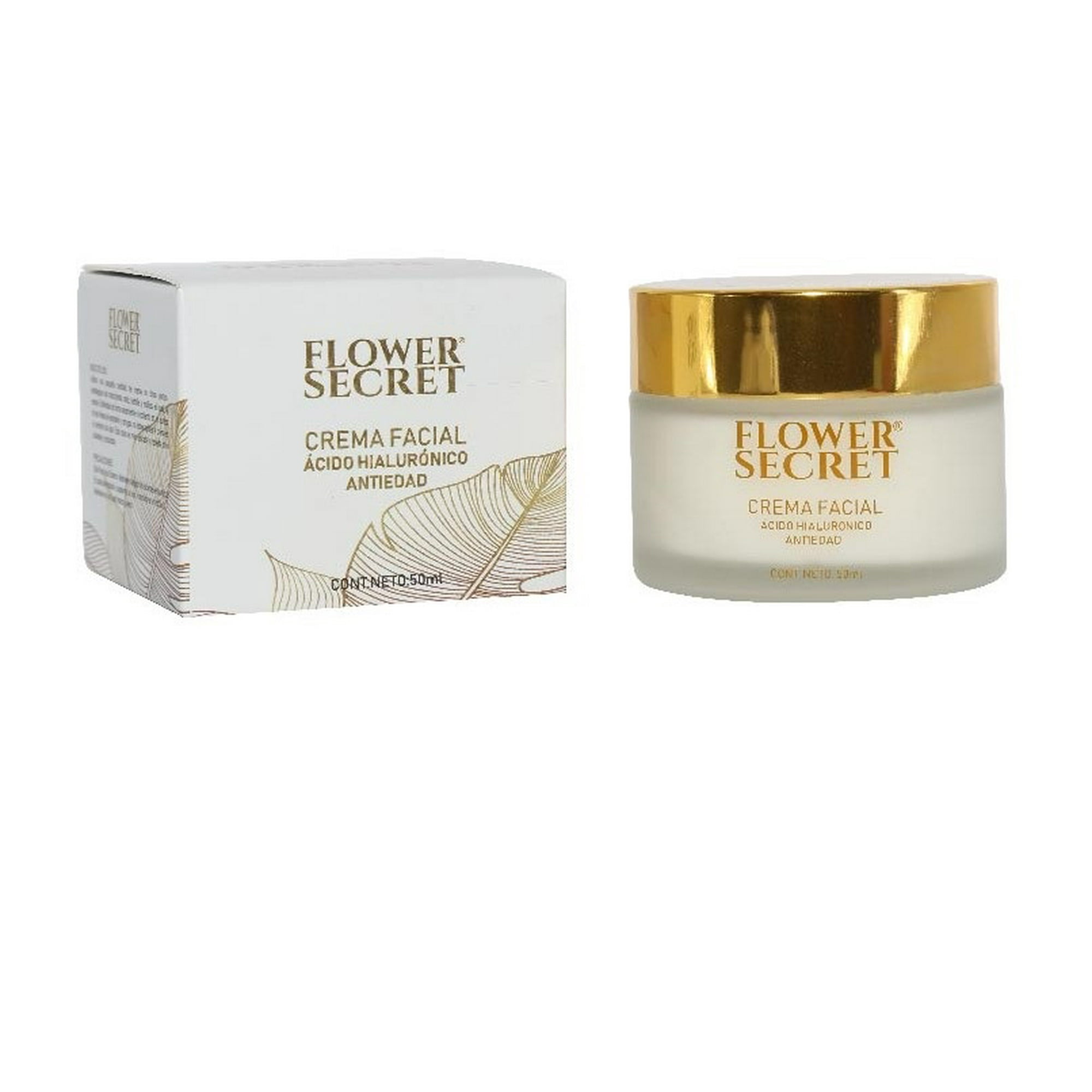Flower Secret - Crema Facial Con Ácido Hialurónico 50ml