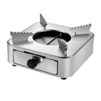 Ioensy - Quemador Estufa De Alcohol Equipo De Cocina A Prueba De Viento Para Picnic Hogar Plata