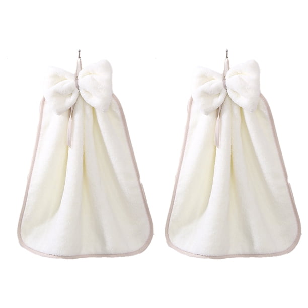 Toallas de mano suaves y absorbentes con presillas para colgar en la cocina y el baño.