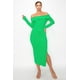 thumbnail image 1 of Vestido Midi De Canalé Con Hombros Descubiertos, 1 of 5