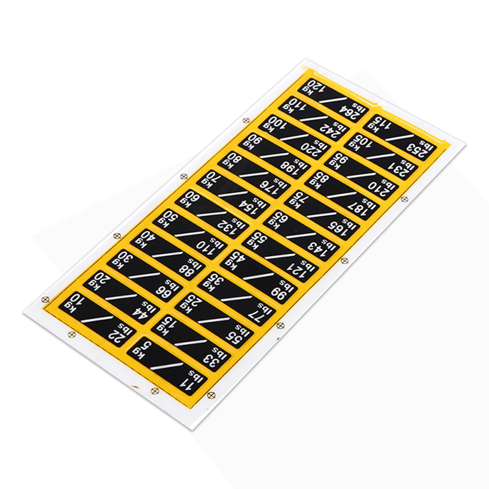 Magideal - Calcomanías De Bloques Ponderados Calcomanías De Peso De Equipos Calcomanías De Bloques Ponderados De Equipos De Gimnasio Calcomanías De Etiquetas De