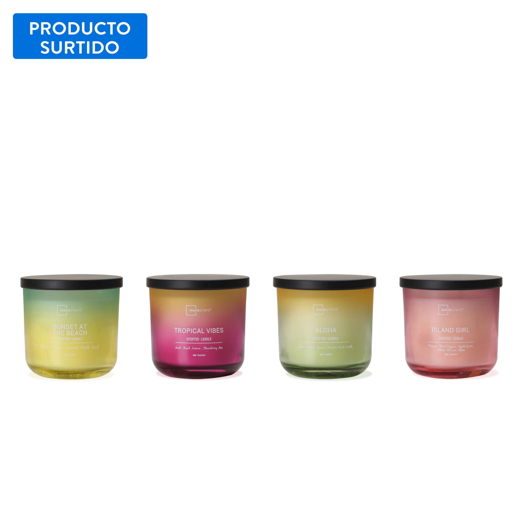 Velas Scented Candle, Fragancia Surtida 1 Un Mainstays