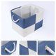 thumbnail image 2 of Cubo de Almacenamiento REGALWOVEN, 1 Unidad de Caja de Almacenamiento de Algodón con Asas para Estantes y Armario, Cesta de Almacenamiento Plegable para Organizar Ropa Azul 15.7*11.8*11.8in, 2 of 6