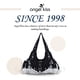 thumbnail image 2 of Bolso de mano Angelkiss para mujer de piel lavada negro AK11282, 2 of 6