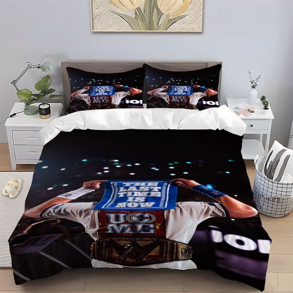 W-WE Professional Wrestler Themed Digital Print Set Made of Polyester That Resists Pilling