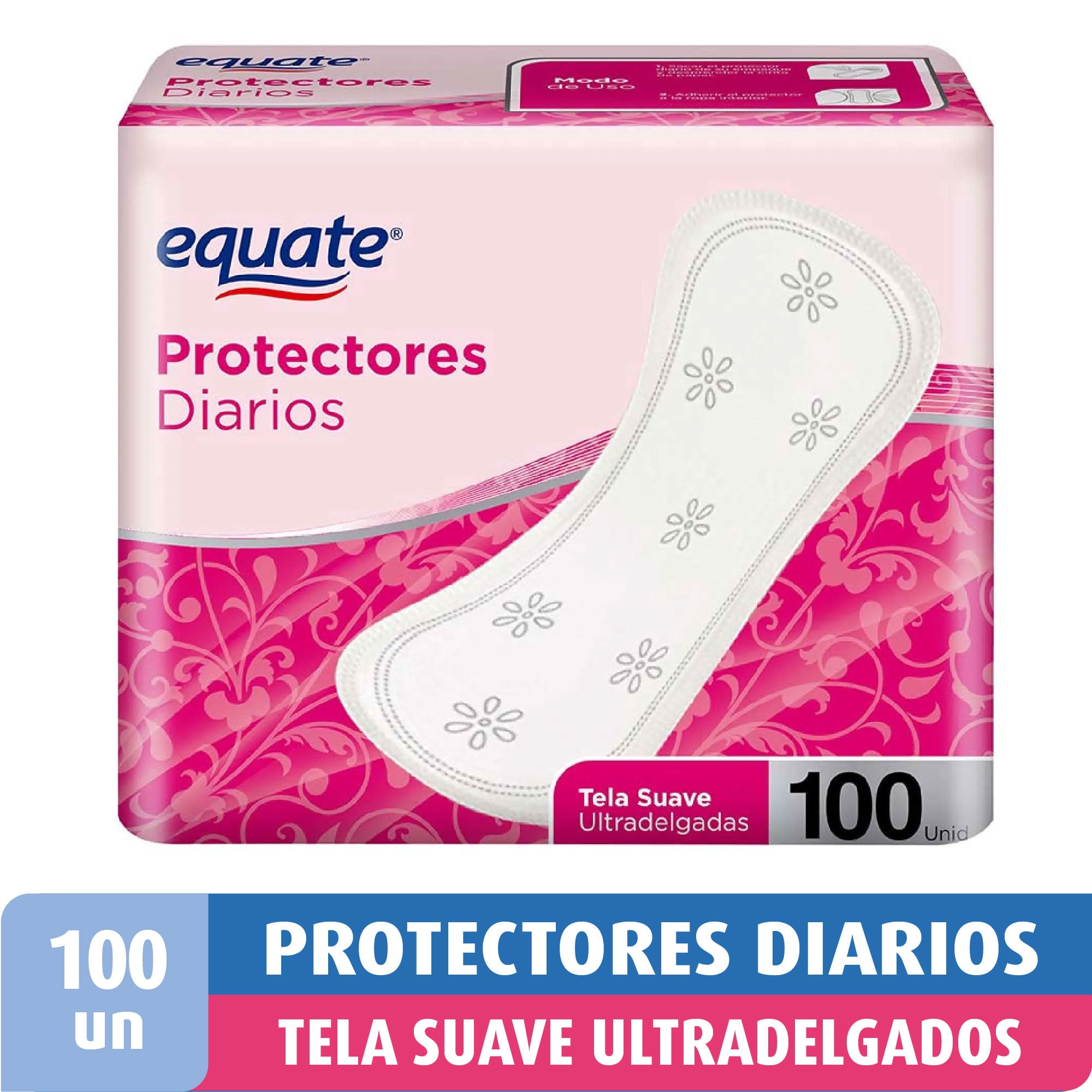 Protectores Femeninos Equate Diarios Ultradelgados