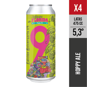 Anfiteatro - Pack X04 Florida, 5,3° (Hoppy Ale) - Cerveza Artesanal Valparaiso - 475 Ml