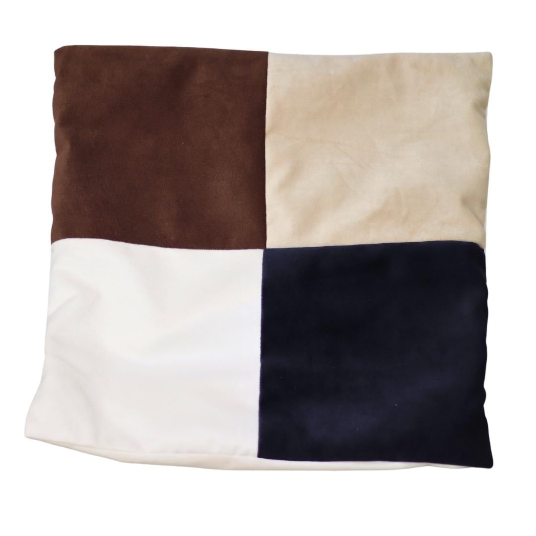 Máxima Design - Funda Cojín Amapola Beige Blanco Café Negro Felpa 50x50 Cm