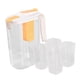 thumbnail image 1 of Jarra Hermética Transparente Para Bebidas Con 4 Tazas, Jarra De Té Helado Para Té, Café, Naranja, 1 of 3