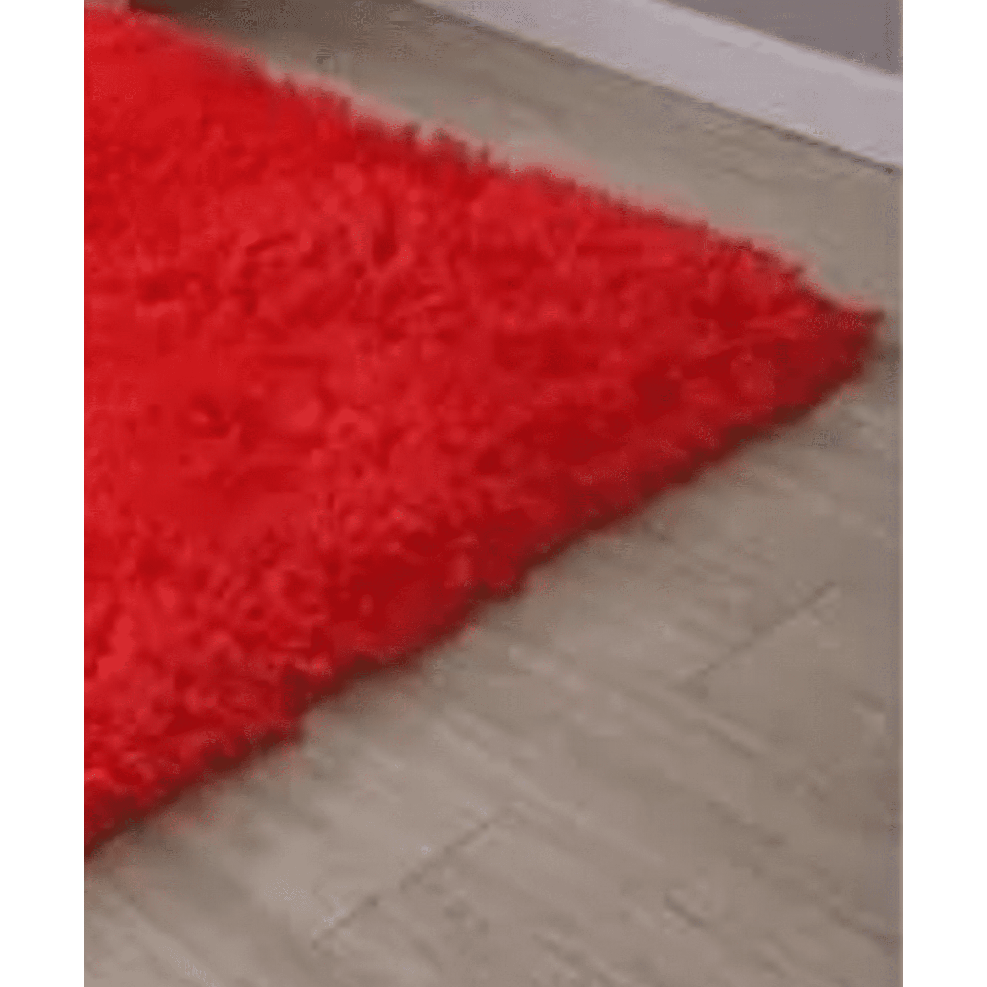 Genérico - Alfombra Peluda Grande 2x2.4 M Roja