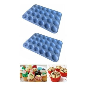 Genérico - Pack X2 Molde Cupcakes 24 Cupcakes Molde Silicona Reposteria