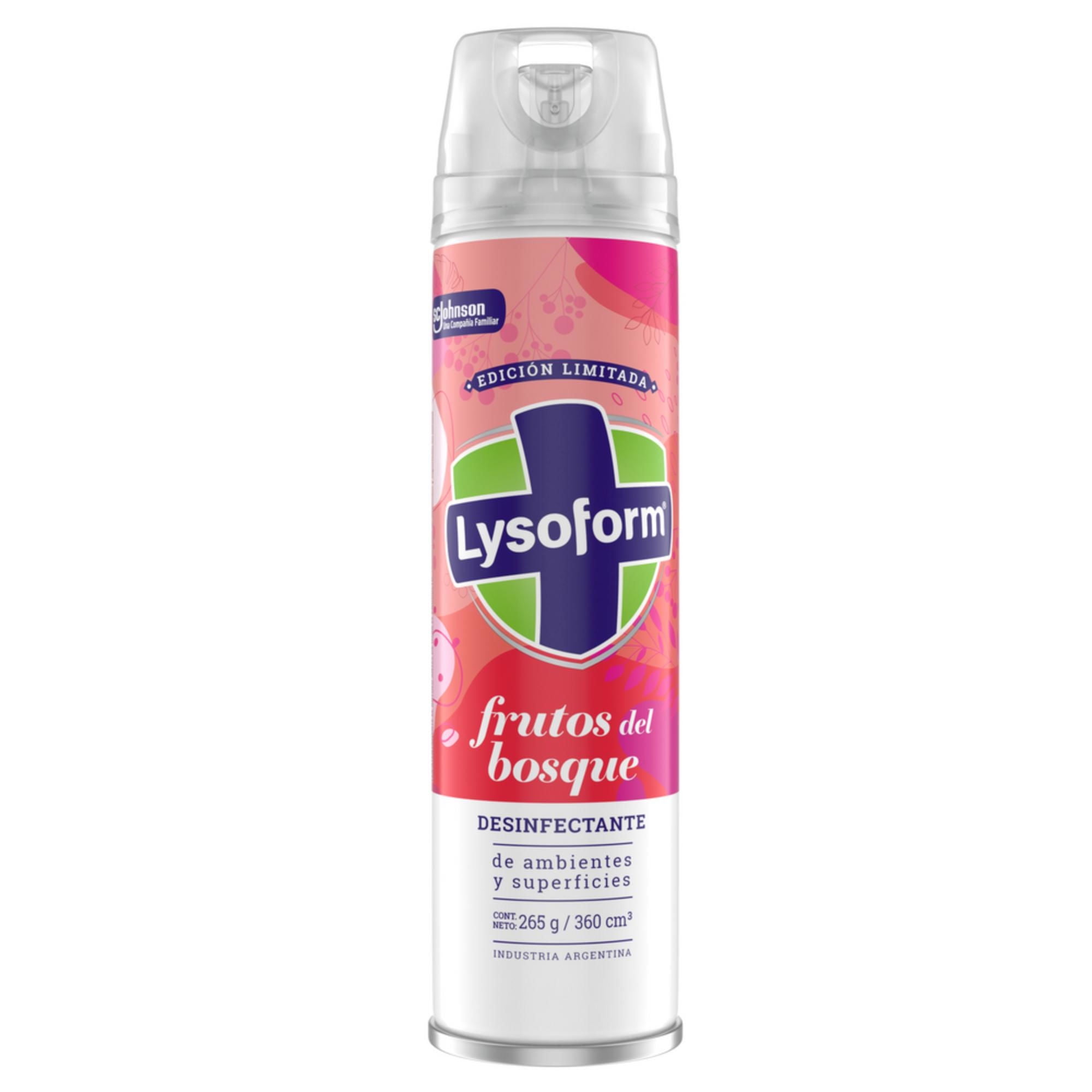 Desinfectante Aerosol Frutos Del Bosque Lata 360 ml Lysoform