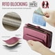 thumbnail image 5 of CaseMe Funda de Cuero para Samsung Galaxy A56 6.7" Tipo Billetera [Bloqueo RFID] con Ranura para Billetes con Zíper y 10 Tarjeteros, Correa de Hombro Magnética de Cuero PU Suave para Samsung Galaxy A, 5 of 13