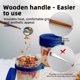thumbnail image 4 of Recipiente para avena SMARCH Overnight Oats, 480 ml, juego de 2 unidades, color azul, 4 of 6