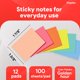 thumbnail image 2 of Notas adhesivas STAPLES 34x47 mm surtidas 2400 hojas, 2 of 6
