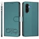 thumbnail image 2 of Funda de Cuero Tipo Billetera para Samsung Galaxy A17 / A26 5G 6.7", con Tarjetero, Pulsera, Soporte a Prueba de Golpes con Relieve de Patrón Feliz, Verde, 2 of 8