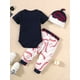 thumbnail image 4 of 3pcs Newborn Infant "GOING HOME" Graphic Bodysuit Onesies & Elastic Waist Baseball Graphic Pants & Hat Set, Baby Boys Toddler Summer Clothes, 4 of 5